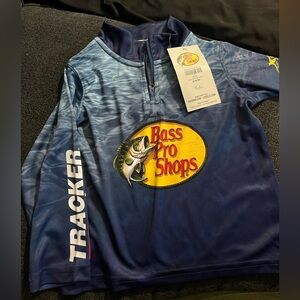 Bass Pro Shops Kids Performance Shirt - Blue Fish Graphic - 2T